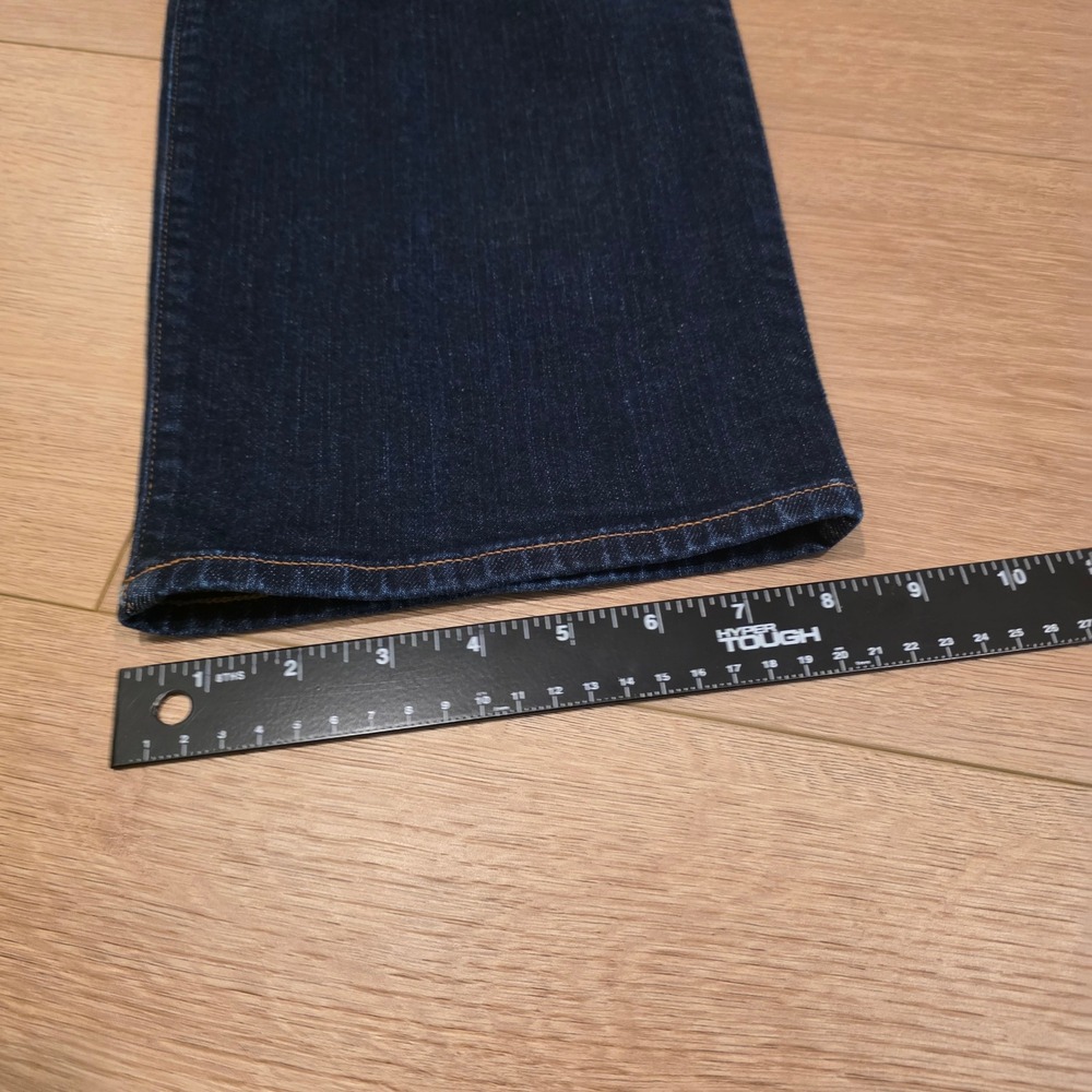 Muji Relaxed Wide Leg Jeans Womens Fits 30x30 Indigo Dark Wash High Rise Denim - Picture 9 of 11